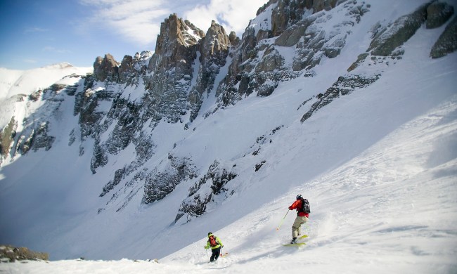 Skiers on Mountain Quail at Telluride Colorado